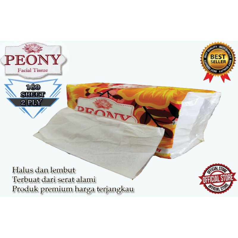 TISUE PEONY 180 SHEETS 2 PLY HALUS TEBAL HIGH QUALITY PRODUCT EXTRA SOFT