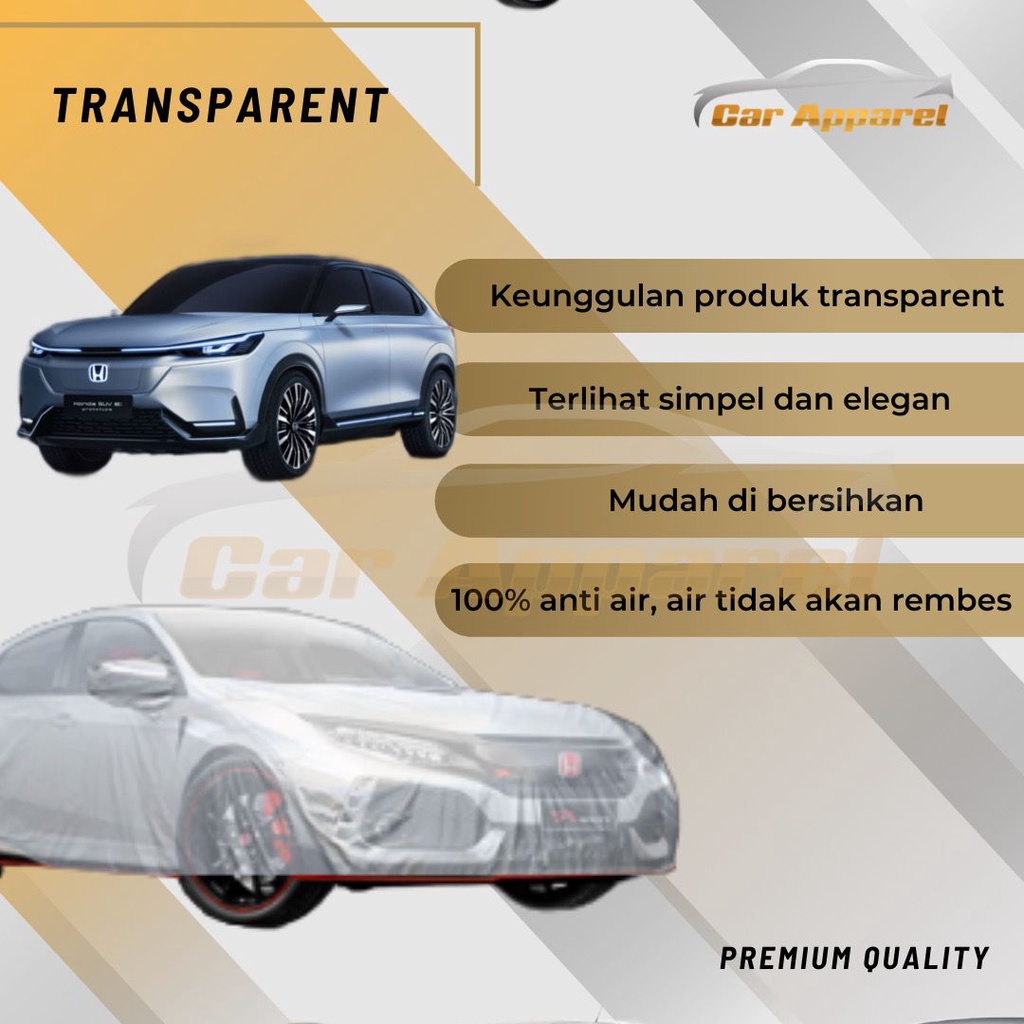Cover Mobil HRV EV Transparan Transparent Car Cover HRV