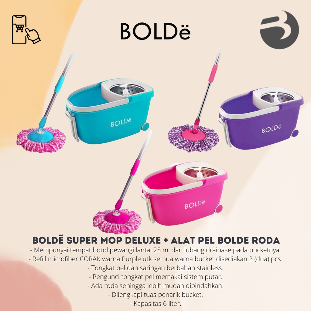 BOLDë Super Mop DELUXE + Alat Pel Bolde roda