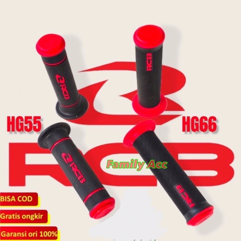 Handgrip Handfat Grip RCB Original HG55 &amp; HG 66 Bulu Racing Boy Malaysia Original Aerox Nmax Pcx Beat Vario