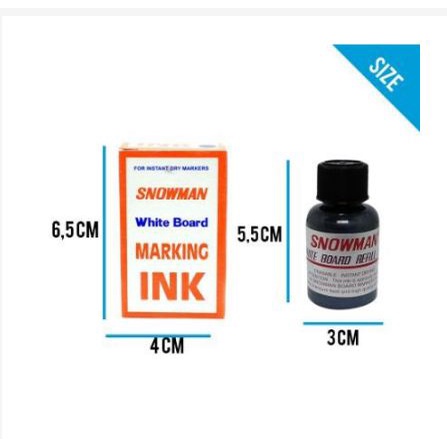 [TOSERBA_EMAK] - Refill Tinta Spidol Papan Tulis Whiteboard Snowman WBI - 20