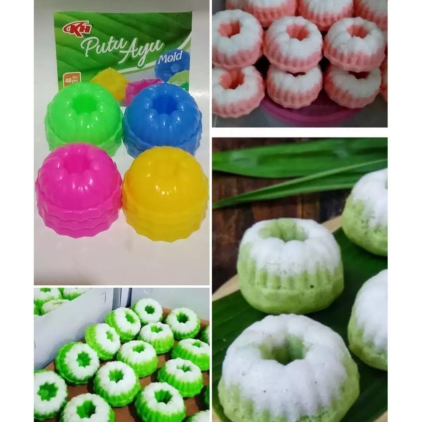 Cetakan Kue Putu Ayu Plastik / Cetakan Kue Plastik / Cetakan jelly / Cetakan Puding isi 12pcs