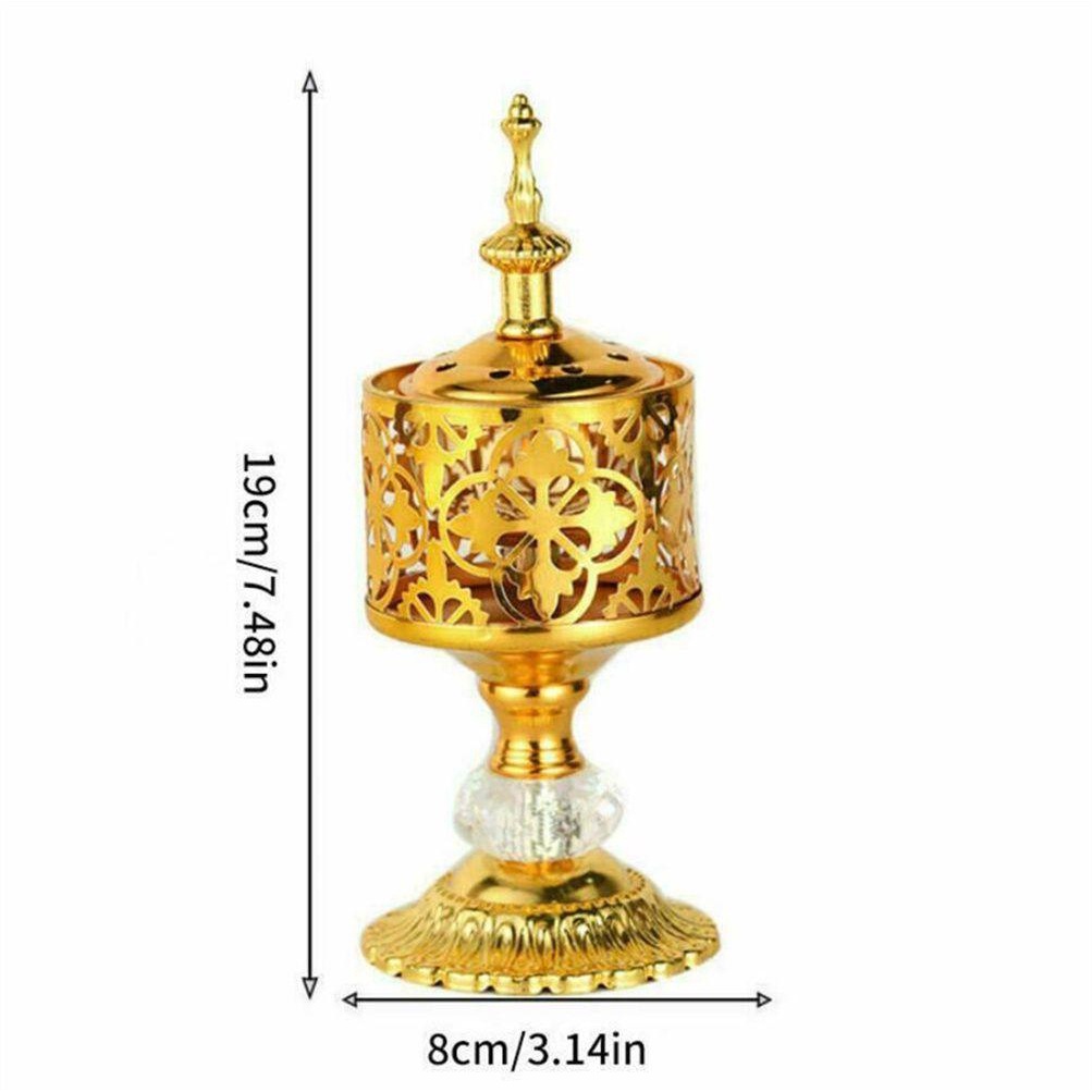 Solighter Arabian Incense Burner Emas Cendana Kerajinan furnishing Rumah Diffuser Craft Dekorasi