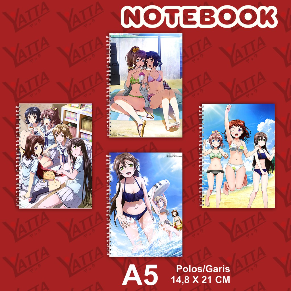

Notebook Anime ukuran A5 14,6 cm x 21 cm Bang Dream