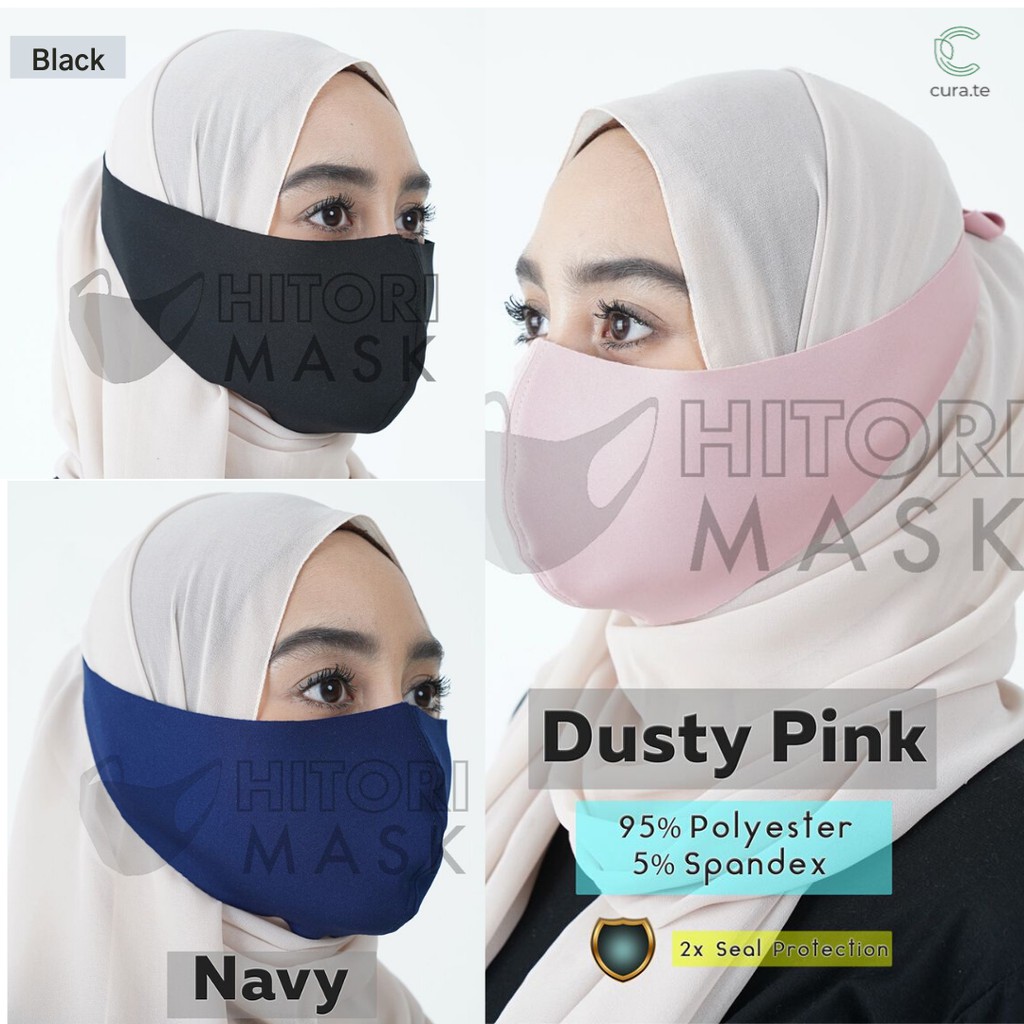 Hitori Mask  Hijab  Masker Kain Hijab  Premium Shopee 