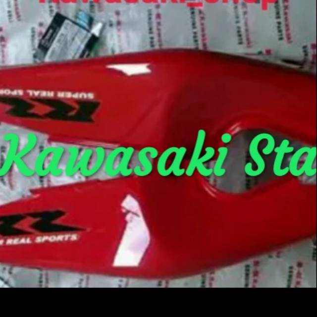 Cover body belakang ninja rr new merah stiker