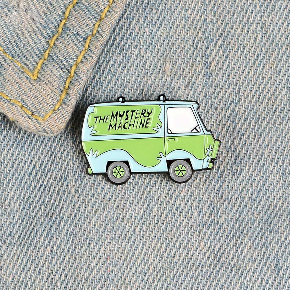 Mxbeauty Scooby Bus Bros Hadiah Untuk Anak-Anak Fashion Perhiasan Aksesoris Perjalanan Peringatan Lencana Pin Kerah Pin Enamel Pin