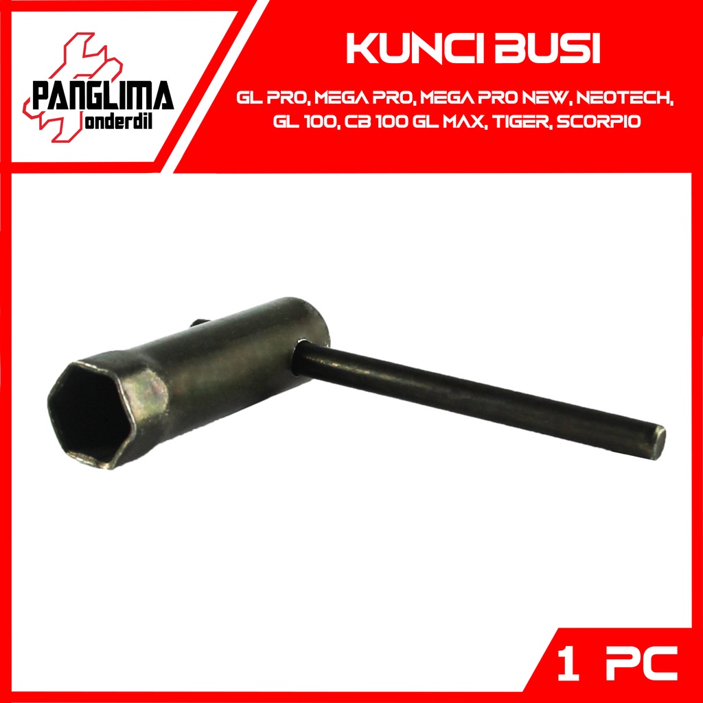 Kunci Busi Motor 19 mm GL Pro &amp; Mega Pro-New &amp; Tiger-Tiger Revo &amp; Neotech &amp; Scorpio-Z &amp; GL 100 &amp; CB 100 &amp; GL Max