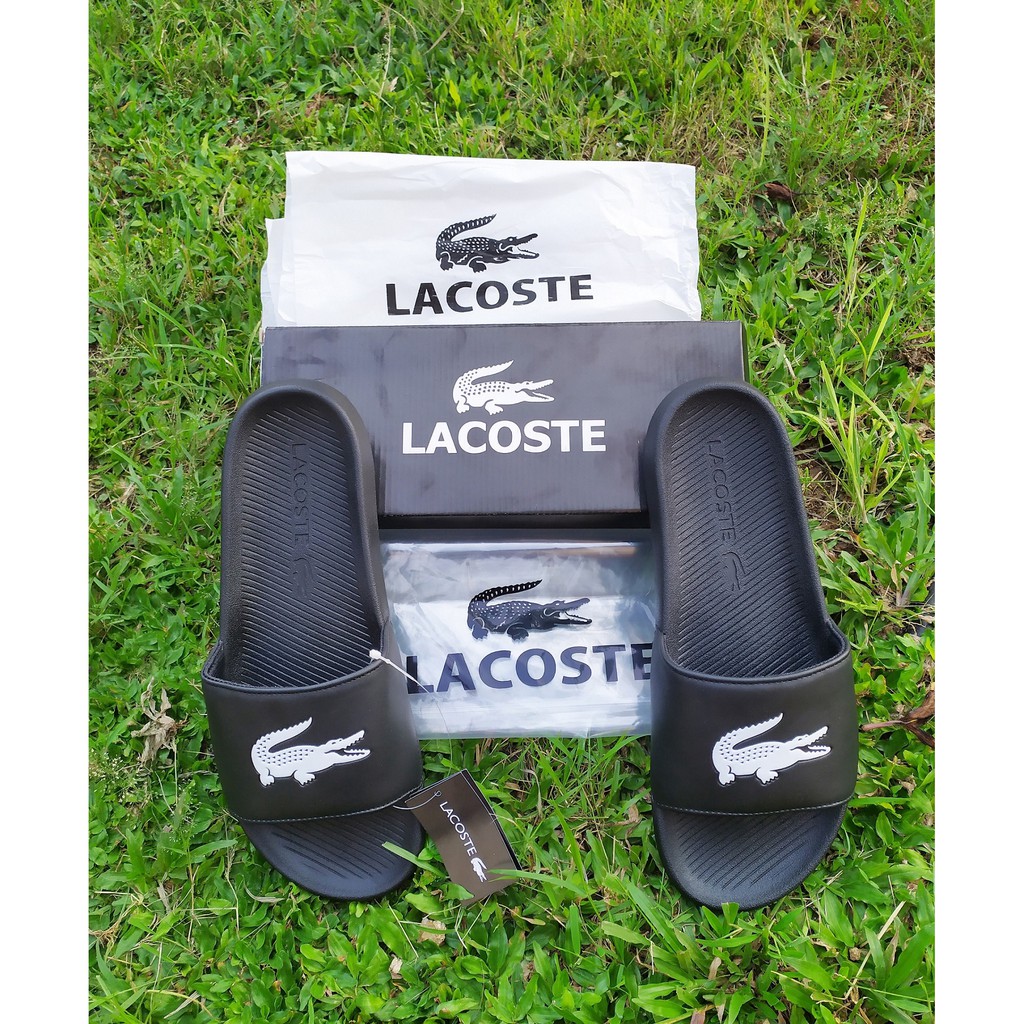 lacoste croco sandal
