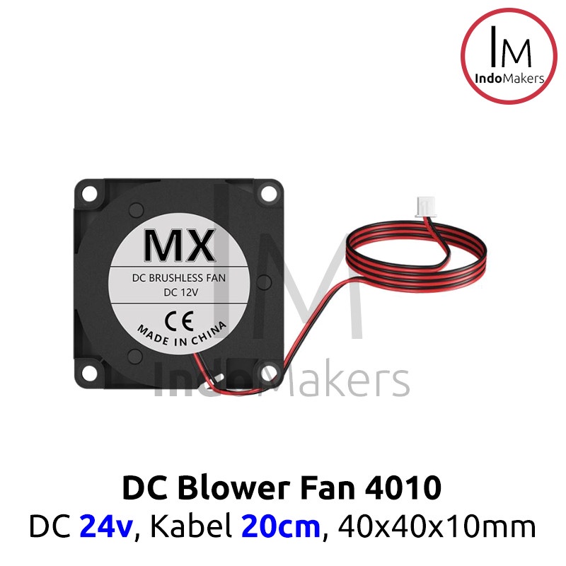 DC Blower Fan / Turbo Fan 4010 DC 24V 2 pin Kabel 20cm