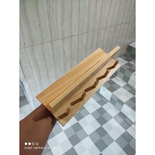 Tempat Kunci dowel kayu / Gantungan Kunci / Rak Kayu Serbaguna / Rak Kunci