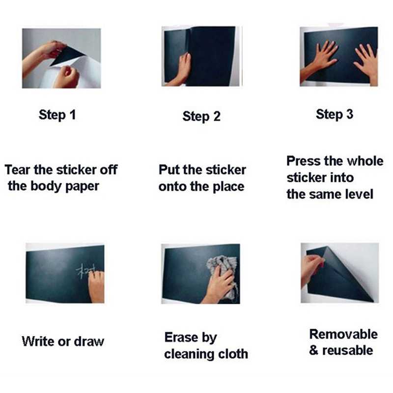 FatihShop H&amp;F Stiker Dinding Papan Tulis Kapur Flexible 200 x 45 cm - 513