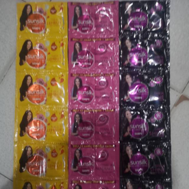 SUNSILK SHAMPO RENCENG ISI 12 PCS