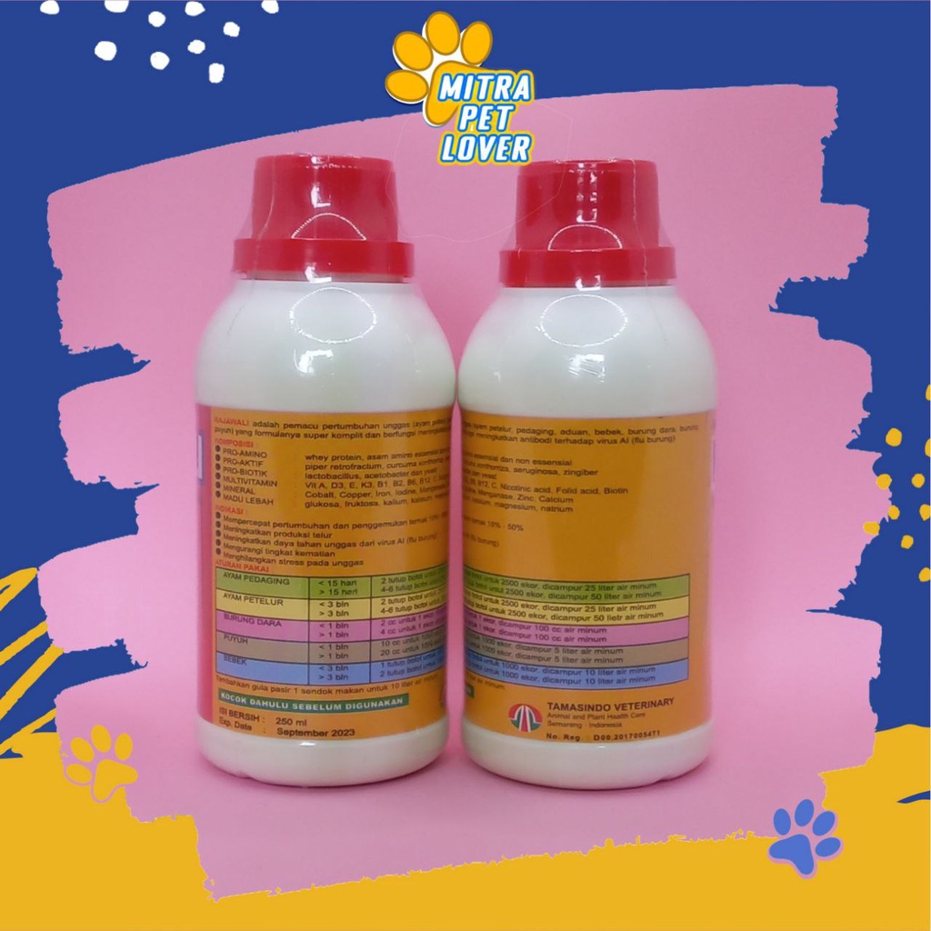 OBAT PEMACU PERTUMBUHAN UNGGAS - RAJAWALI 250 ML ORIGINAL - PEMICU TUMBUH AYAM DAGING TELUR BEBEK BURUNG PET ANIMAL BIRD DUCK CHICKEN - MURAH ASLI GARANSI BERKUALITAS - HEALTHCARE &amp; VETERINARY TAMASINDO OBAT &amp; VITAMIN TERNAK HEWAN MITRAPETLOVER