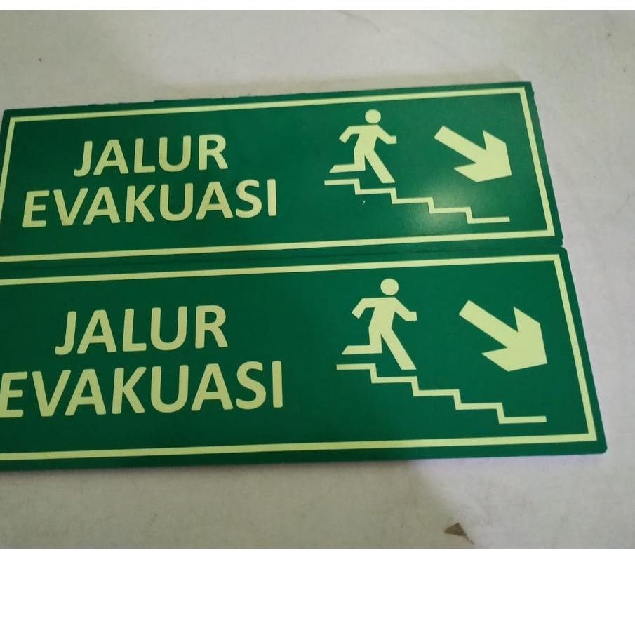 JALUR EVAKUASI / EXIT SIGN (GLOW IN THE DARK)
