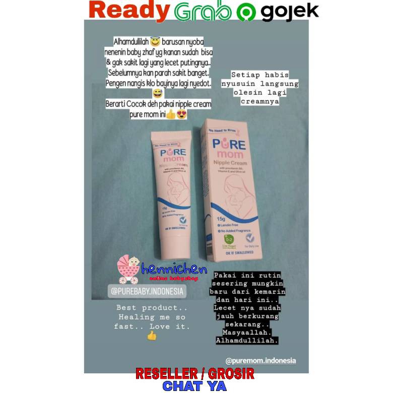 KRIM PUTING / KRIM PUTTING Pure BB Baby &amp; Kids Nipple Cream untuk Memulihkan Puting Lecet Pure Baby