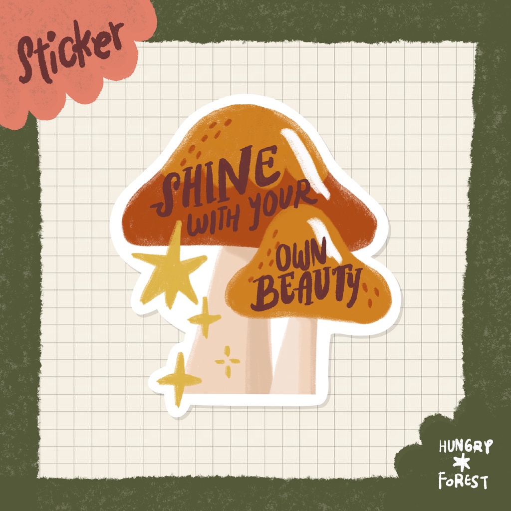 

HUNGRY FOREST Shine Big Deco Sticker