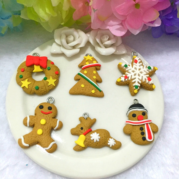 [ 6Pcs   Gingerbread Xmas Pendant Ornaments Home Decoration Products ]