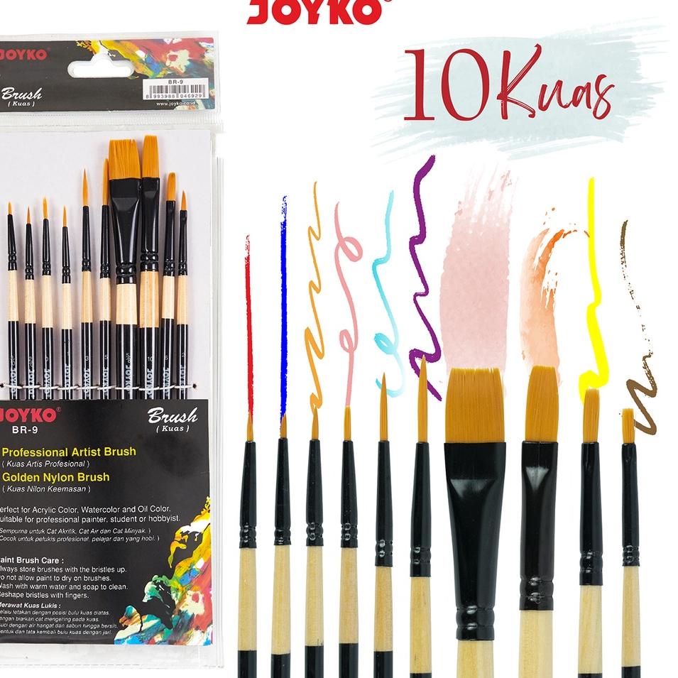 

Special - Brush Kuas Cat Air Cat Minyak Lukis Acrylic Joyko BR-9 ~