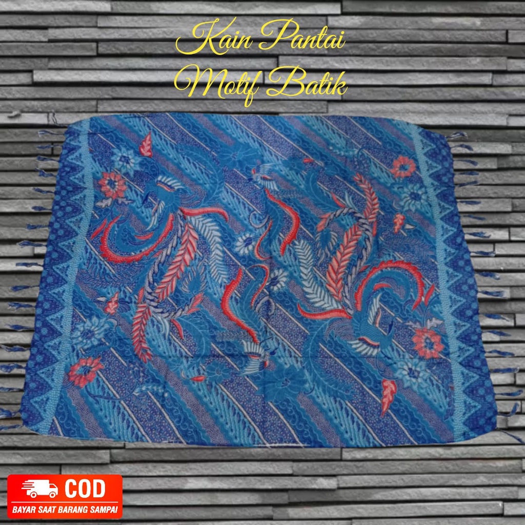 Grosir Kain Bali Sarung Pantai Selendang Bali Motif Batik Rumbai