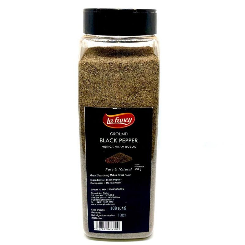 

La Fancy Foods Merica Hitam Bubuk 100% Murni 550g