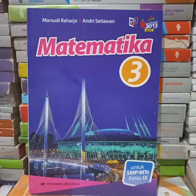 BUKU BEKAS MATEMATIKA SMP KELAS 3 erlangga