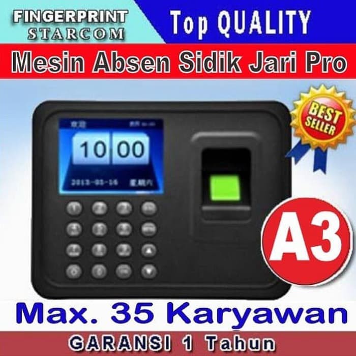 FINGER PRINT A3 / ABSEN / MESIN ABSEN / MESIN ABSENSI / SIDIK JARI