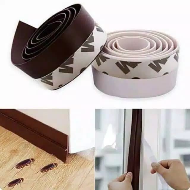 DOOR SEAL TAPE Seal Tape karet Penutup Lubang Celah Bawah Pintu dan Jendela antiKecoa