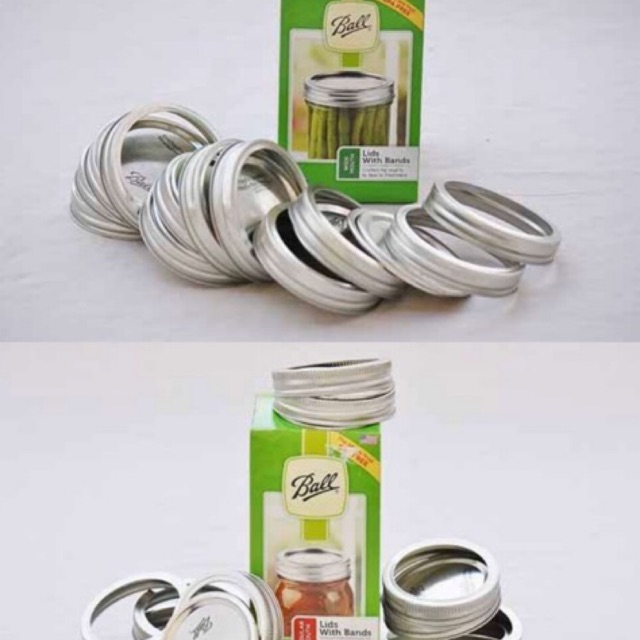 BALL MASON JAR Lids with Bands - Stainless steel - Tutup Toples jar