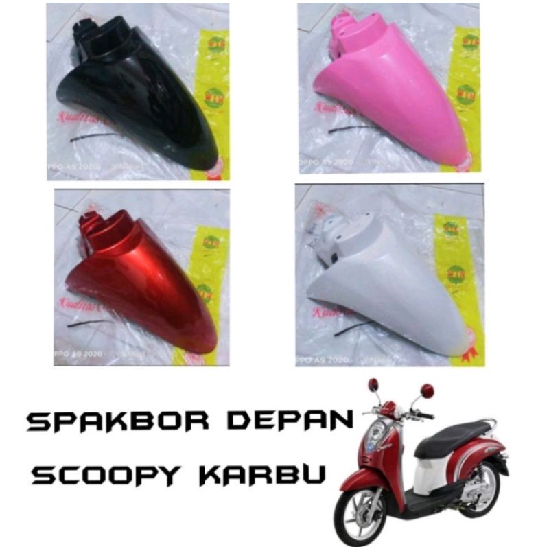 spakbor depan scoopy lama karbu kyt hitam pink merah maroon putih