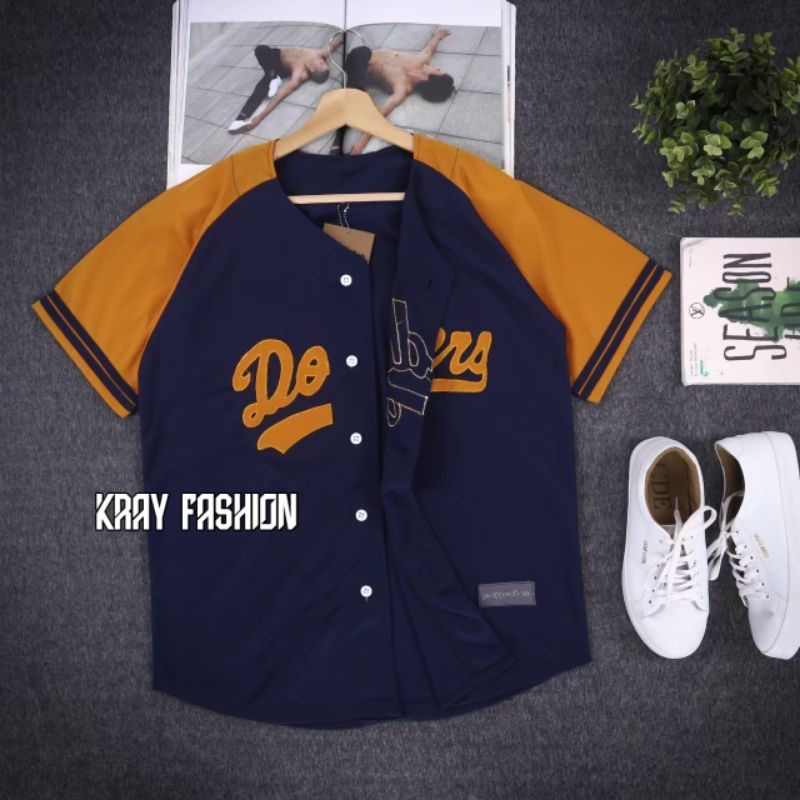 Baju Jersey Baseball Jersey Baseball Dodgers Navy Kombinasi Baseball Dodgers premium