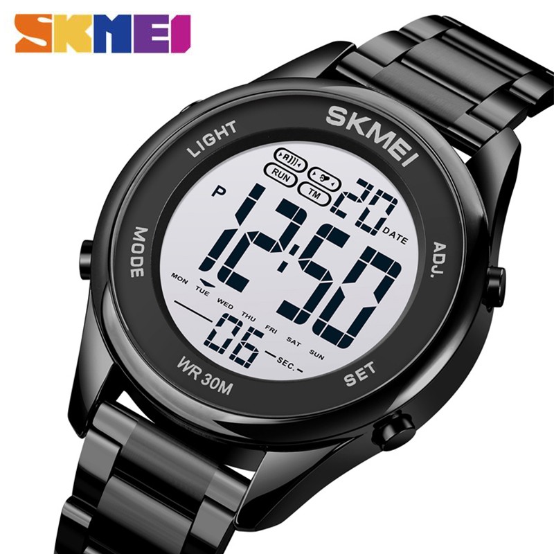 SKMEI 1849 Jam Tangan Pria Wanita Digital Sport Watch Tali Stainless Steel WATCHKITE WKOS