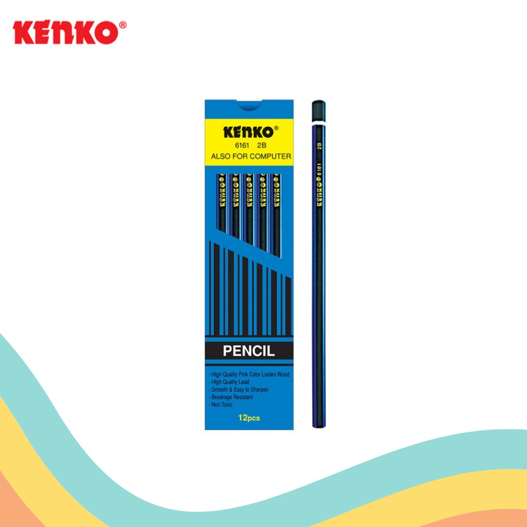 

PENSIL 2B KENKO 6161 STRIP HITAM (12 PCS)