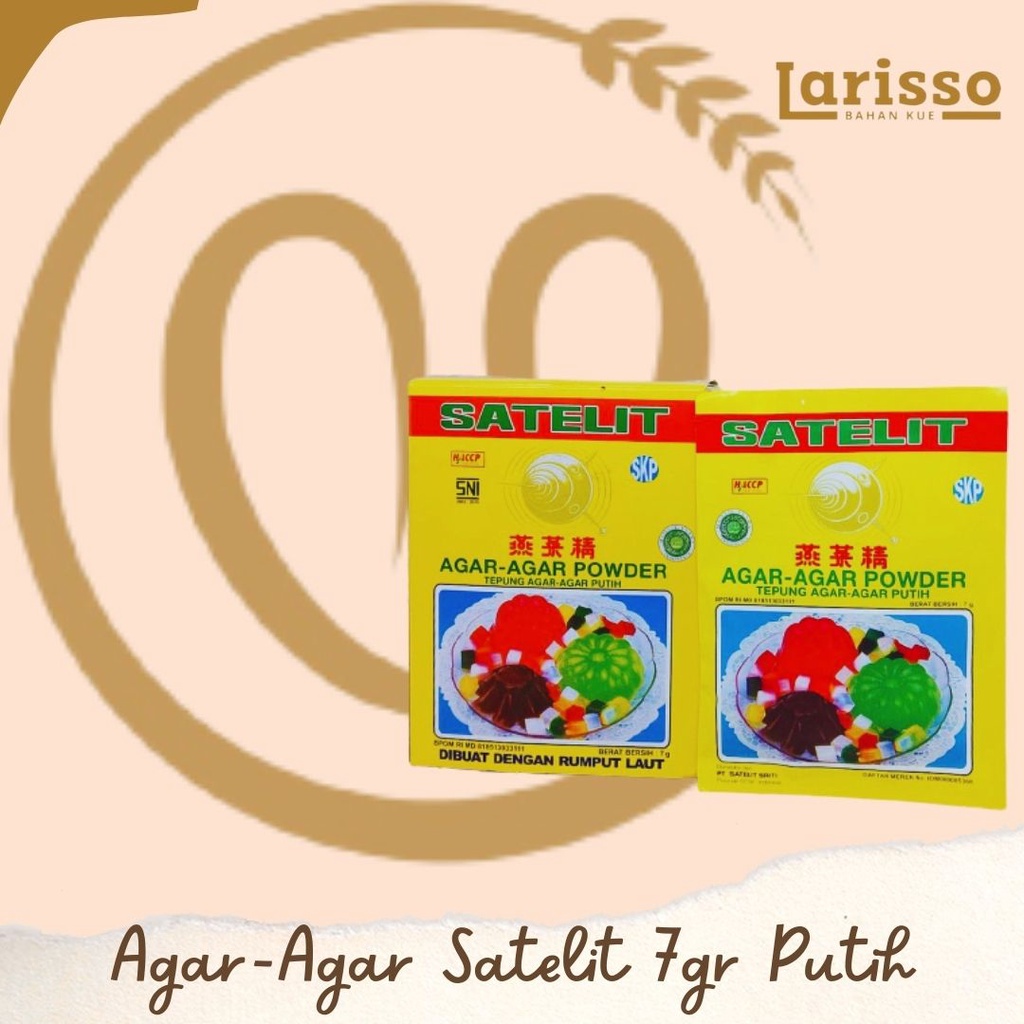 

SATELIT AGAR AGAR POWDER 7GRAM PUTIH