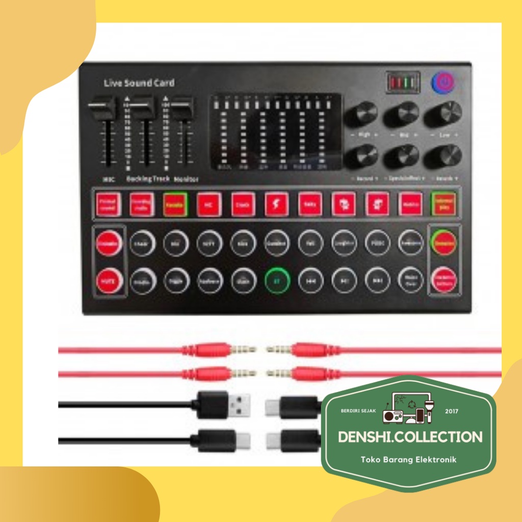 Sound Card Live Broadcast Recording Special Effect MOOER Mixer USB - M9 - Black