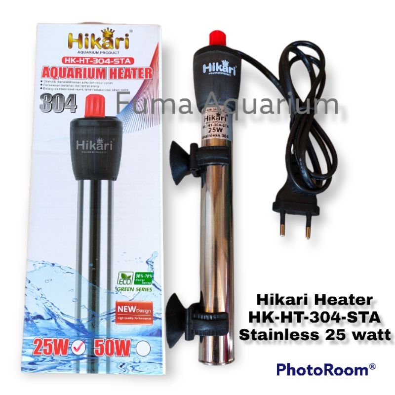 Jual Hikari Heater Stainless 25 Watt Pemanas Penghangat Pengatur Suhu