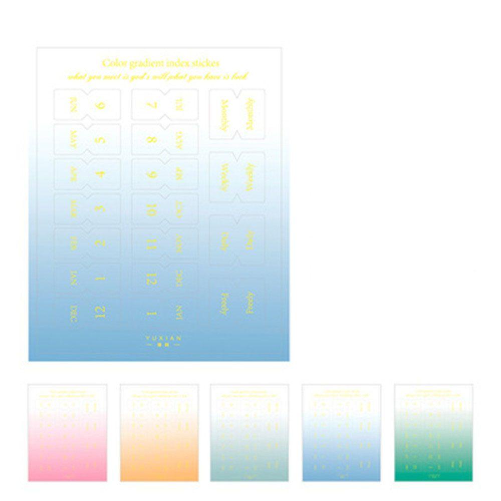 Lanfy 10 Lembar / Set Sticky Note / Memo Pad Warna Gradasi Bisa Ditulis Untuk Stationery Kantor / Sekolah