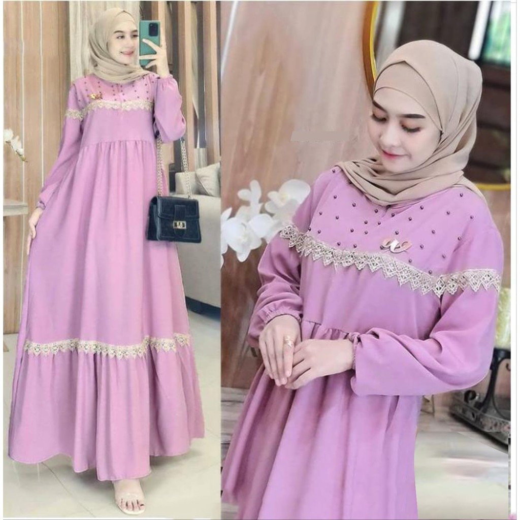 Gamis wanita terbaru/gamis kondangan wanita/Gamis muslim terlaris 2023/SANDRINA/Ukuran L-XL