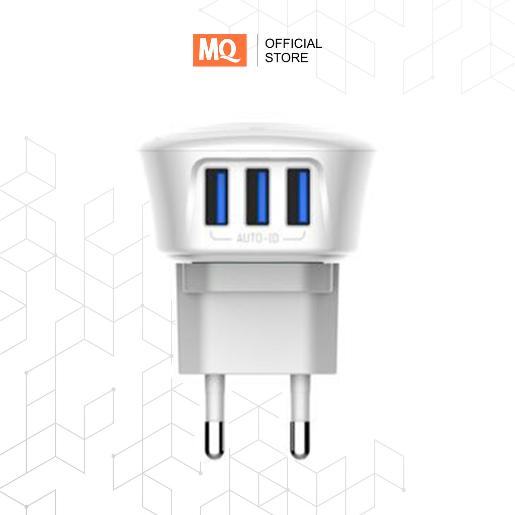 MQ Adaptor Charger Fast Charging With 3 Port USB 3.4A Brand EMY MY229