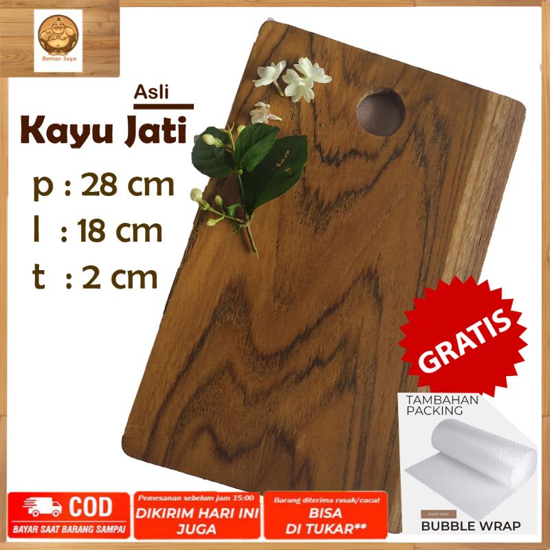 Serving Board / Talenan Kayu Jati / KAYU UTUH TANPA SAMBUNGAN/ Alas Kayu /Jati asli