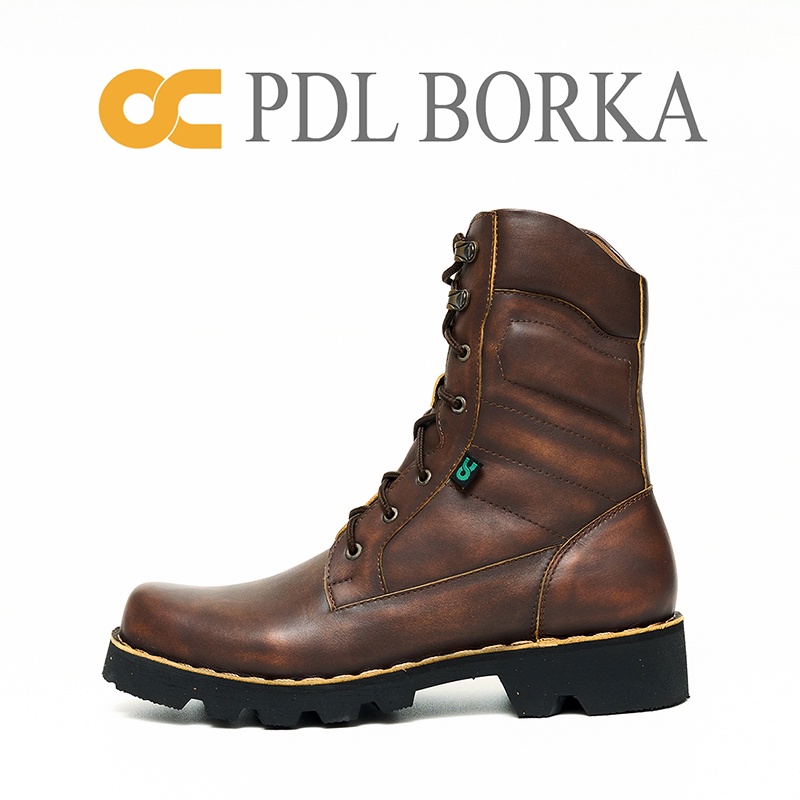SEPATU BOOT PDL BORKA SAFETY KULIT ODONCIBADUYUT