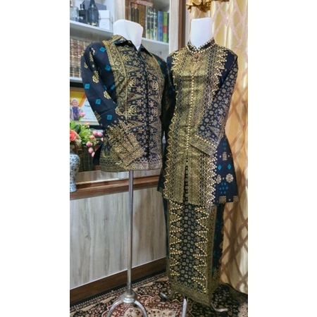 Setelan kebaya modern batik songket couple