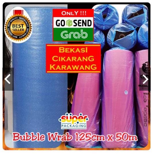 Gosend Grab Only! Bubble Wrap Putih 50M 125 Cm Bubble Wrap Bening Roll 50 M Meter Bubble Warp