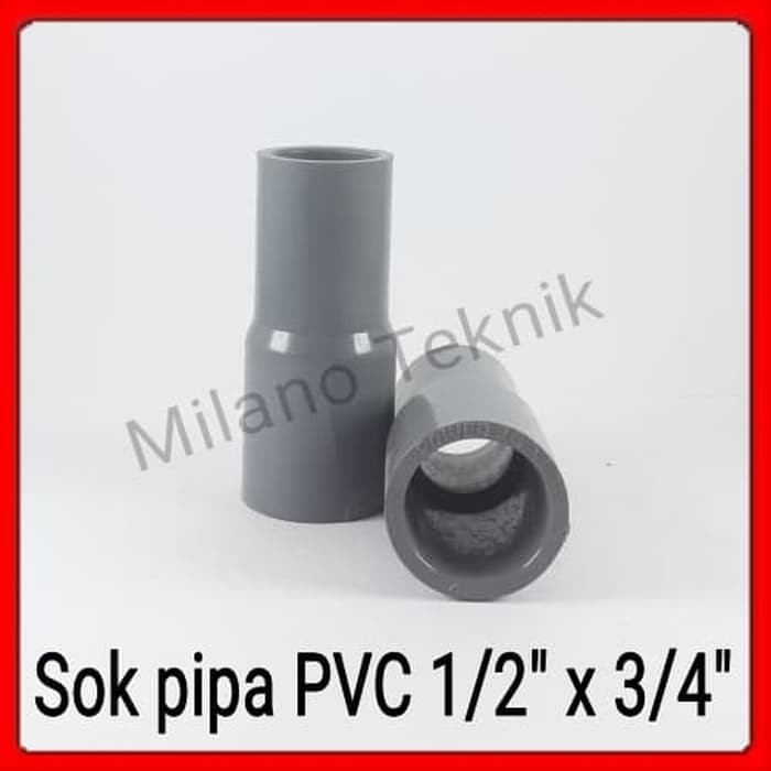 Reducer PVC 1/2&quot;x 3/4&quot; inch Vlok Sok Sambungan Pipa Pvc 5pcs