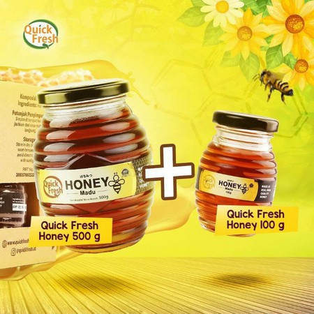 

Madu Asli Honey Madu Quick Fresh 500 gr + Free 100 gr