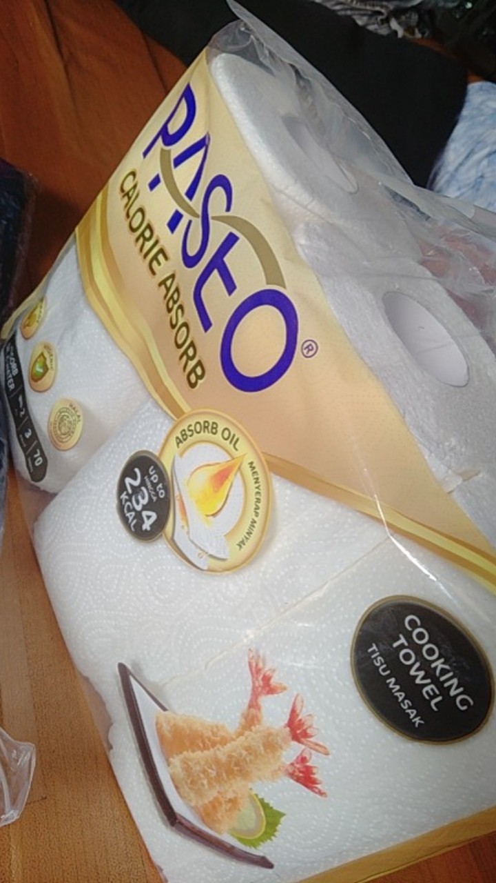 Paseo Calorie Absorb - Tissue Dapur - Alas Minyak / Gorengan - Kitchen Towel 3 Rolls