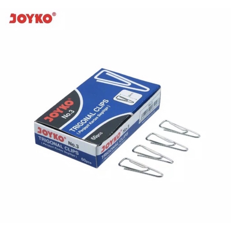 

Trigonal clip no 3 Joyko / paper clip joyko (1pak isi 60pcs)