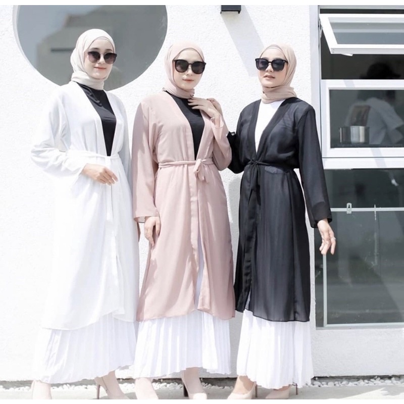 LONG OUTER HIJABERS / CARDIGAN PANJANG / LUARAN HIJAB / OUTER PANJANG TRANSPARAN