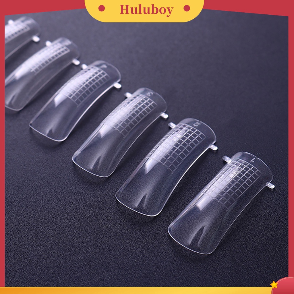 Huluboy Huluboy♡ 100pcs Stiker Kuku Portable Bahan ABS Untuk Salon