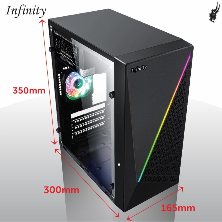 Casing Infinity INF-09 Side Acrylic Gaming Case - INF09 F09 F 09